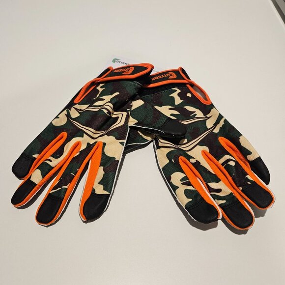 Cutters Size Adult L/XL Football Receiver Gloves New Camo Super Sticky Grip - Picture 3 of 5
